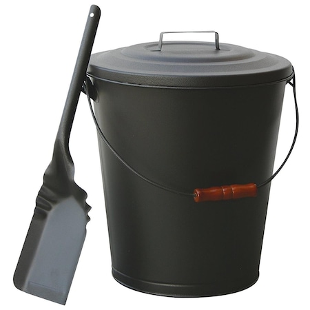 Blueprints Olde World Iron Finish Ash Bin with Lid & Shovel BL2674757